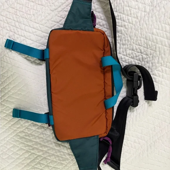 Topo Designs Orange and Teal Belt Bag - Picture 2 of 3